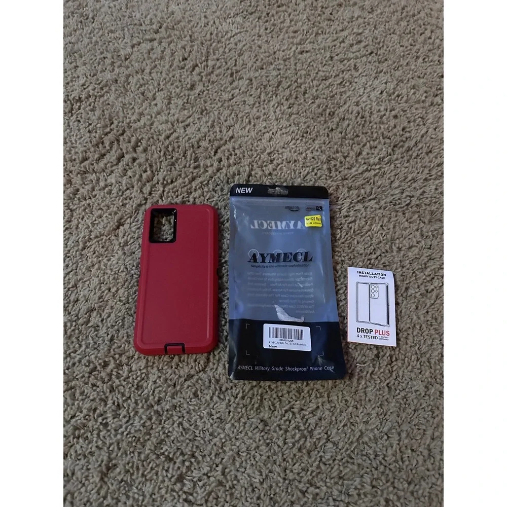 Heavy Duty Shockproof Phone Case‎ Cover for Galaxy S20+ Plus 5G Red